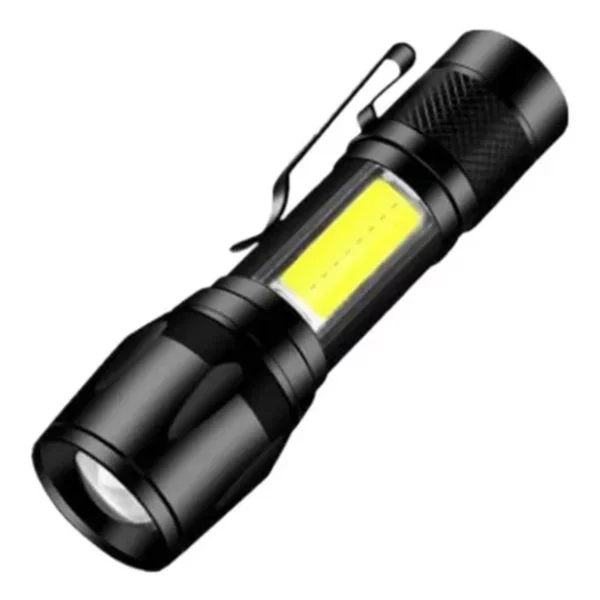 Mini Lanterna Com Led e Zoom Recarregável USB Tática Profissional - Image 3