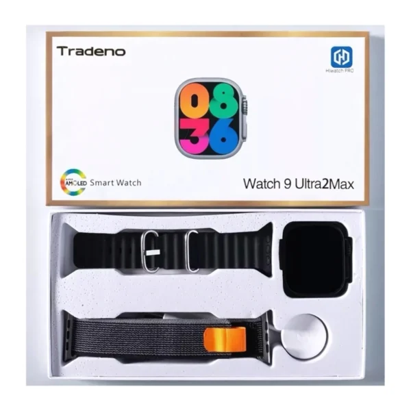 Relógio Smartwatch Ultra 9 2024 Tradeno Watch 9 Ultra2 Max 2 Pulseiras Bluetooth GPS - Image 3