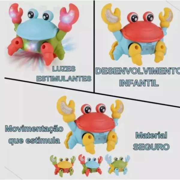 Caranguejo Brinquedo Fujão Som Luz E Movimento Brinquedo - Image 6