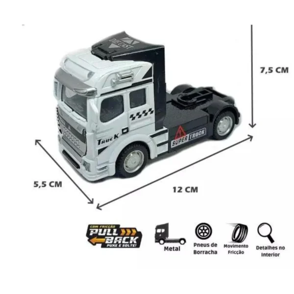 Miniatura Caminhão Carreta Carroceria de Ferro Fricção - Image 5