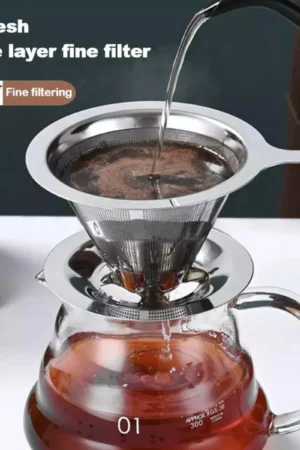 Filtro De Café Reutilizável Coador Inox 102 Grande Não Utiliza Filtro