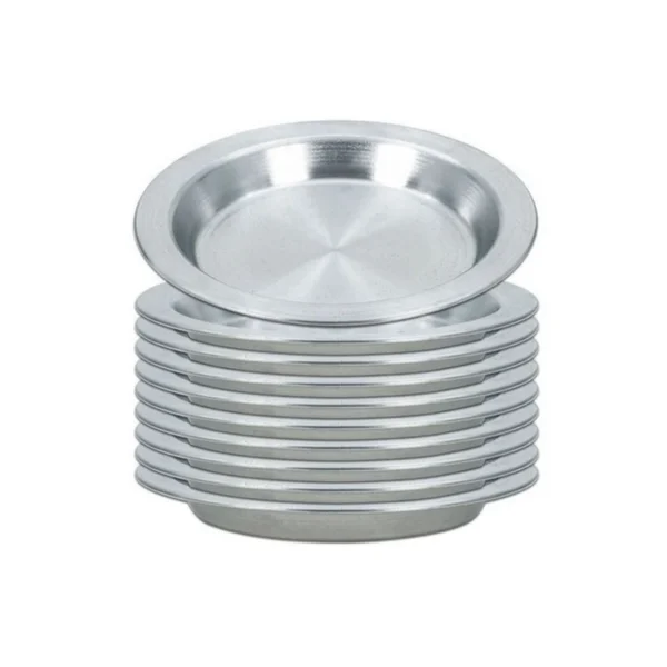 10 Pratos Escolares 22cm 350ml Atacado Alumínio Resistente