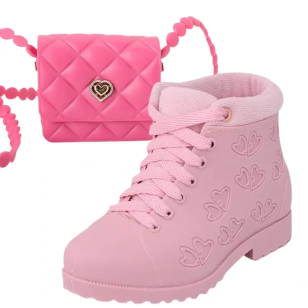 Kit Bota Infantil Menina Acolchoada Com Bolsinha - Image 14