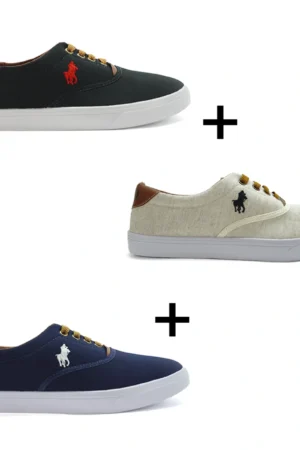 Kit 3 Sapatênis Masculino Polo Casual