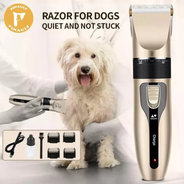 Máquina De Corte Cabelo Animais Aparador De Pêlos Pet Cães Profissional Cortador Elétrico