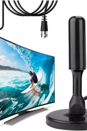 Antena Digital com Cabo De 4MT e Base Magnética com Imã