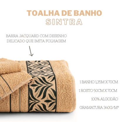 Jogo de Toalha Simples 2 Pçs Banho e Rosto Sintra - Imagem 6