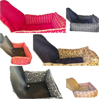 Cama Pet e Capa Protetora 2 em 1 para Assento Traseiro Veicular Grande Toddy Estampado Impermeáve