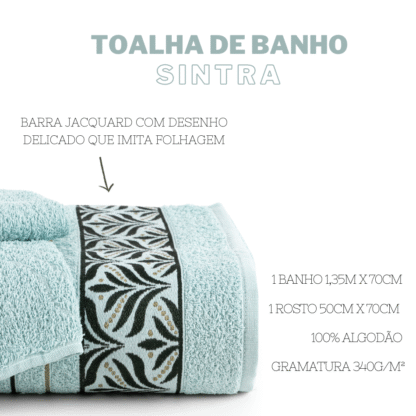 Jogo de Toalha Simples 2 Pçs Banho e Rosto Sintra - Imagem 4