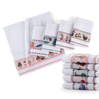 Kit 10 Panos de Copa Prato Cozinha Felpudo Estampado Sortido - Imagem 3