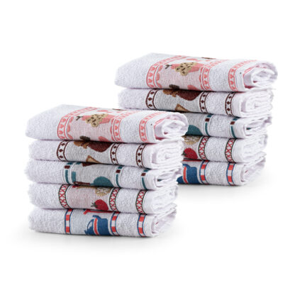 Kit 10 Panos de Copa Prato Cozinha Felpudo Estampado Sortido - Imagem 4