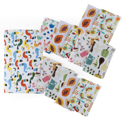 Kit 12 Panos de Copa Prato para Cozinha Chef 35x55 Estampado - Imagem 2