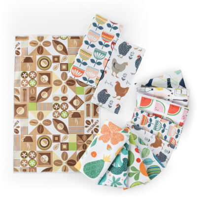 Kit 10 Panos de Prato para Cozinha Seca Mais 35x55 Estampado - Imagem 3